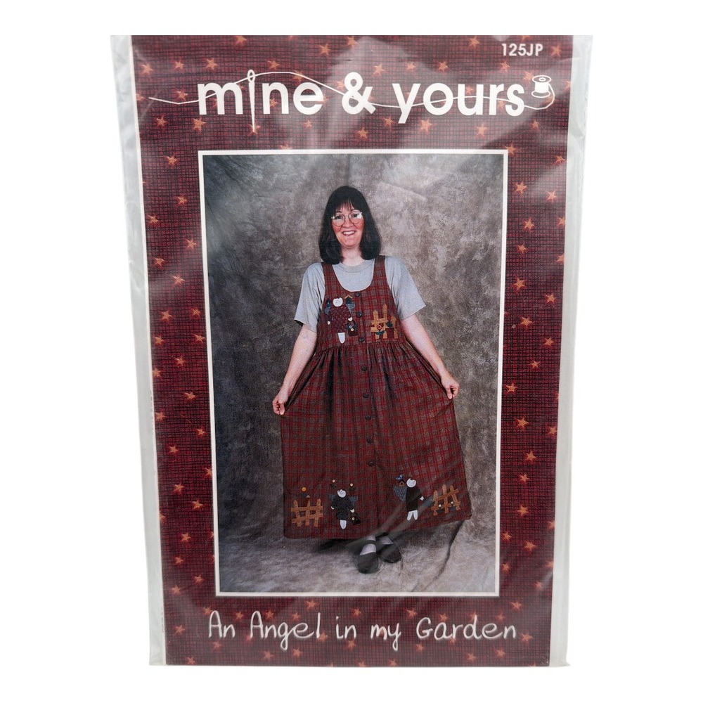 Applique Mine & Yours An Angel in my Garden 1996 Trena Hegdahl Dress NEW Uncut